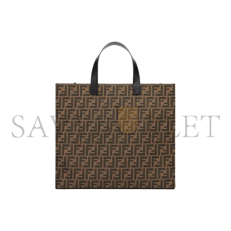 FENDI BROWN FF PRINT CANVAS BAG FROM THE FENDI X FRGMT X POKÉMON COLLABORATION 8BH357AR1XF1NPJ (41*35*19cm)